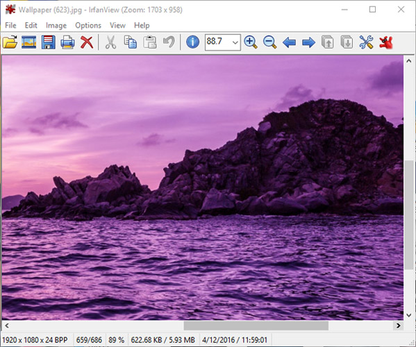 Giao diện của IrfanView
