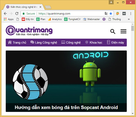 Giao diện Google Chrome