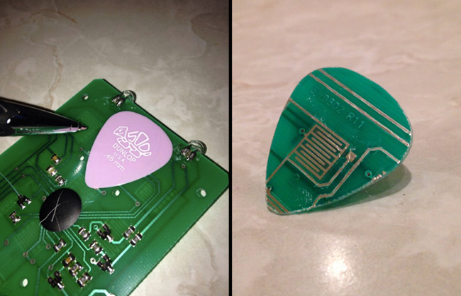 Làm miếng gảy đàn Guitar từ bảng mạch cũ