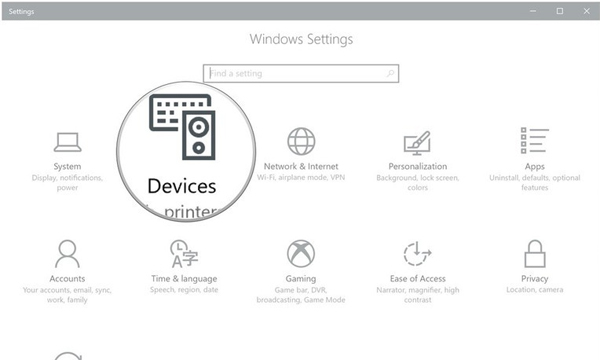 Nhấn chọn vào mục Devices