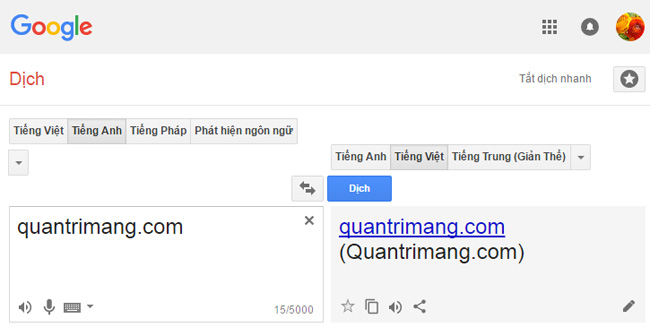 Giao diện Google Dịch Giao diện Google Dịch