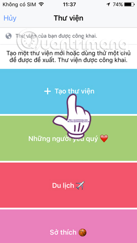 Tạo thư viện mới trên Facebook