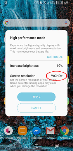Điều chỉnh độ phân giải S8