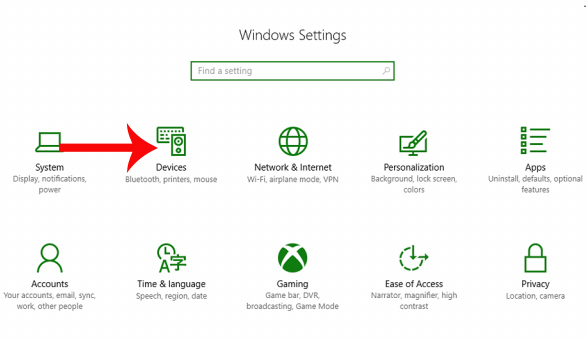 Nhấn chọn mục Devices