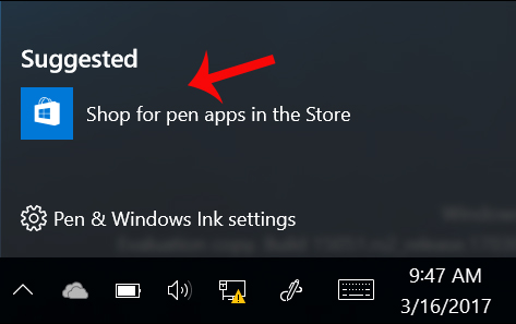 Quảng cáo tại Windows Ink