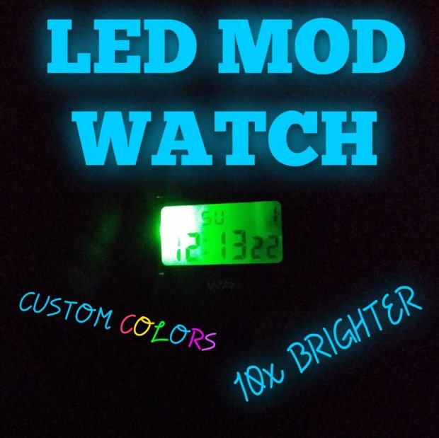 Đảo ngược màu sắc trên màn hình của chiếc đồng hồ Casio F-91W