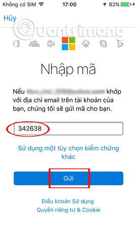 Nhập mã bảo mật trên giao diện Authenticator Nhập mã bảo mật trên giao diện Authenticator