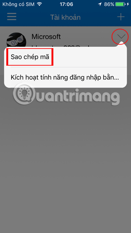 Sao chép mã  Sao chép mã