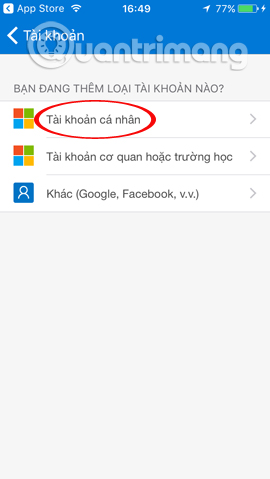 Tài khoản Microsoft cá nhân
