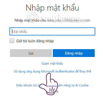 Đăng nhập bằng ứng dụng Authenticator Đăng nhập bằng ứng dụng Authenticator