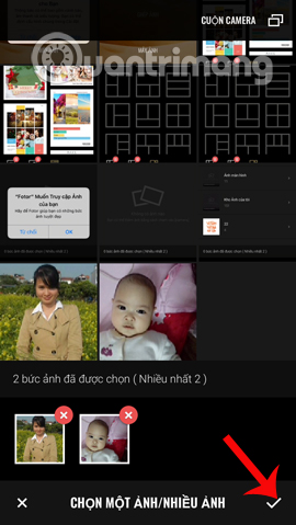 Chọn ảnh ghép có trong album Chọn ảnh ghép có trong album