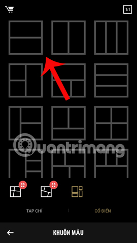 Chọn khung ghép ảnh Chọn khung ghép ảnh