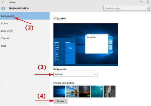 Hướng dẫn đổi hình nền máy tính cho Windows 