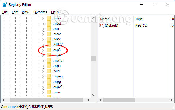 Chọn định dạng tập tin