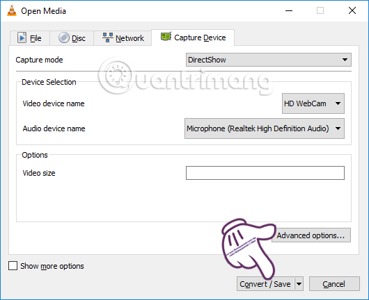 Lưu video trên VLC Media