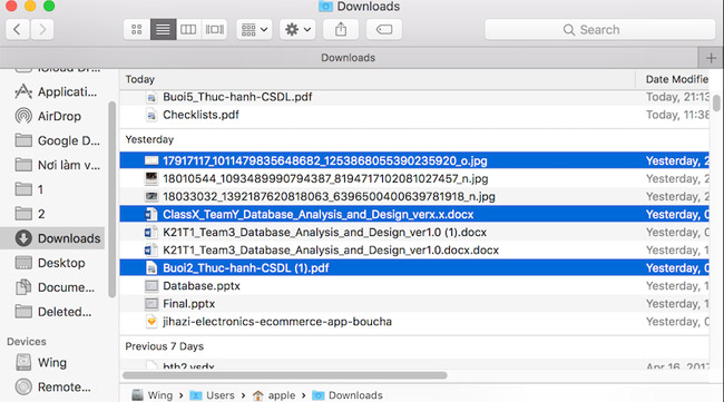 Chọn file bất kỳ 