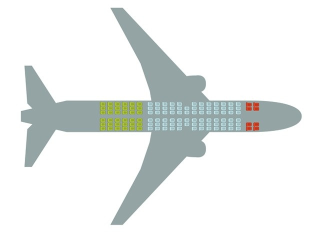 Các vị trí an toàn khi đi máy bay 