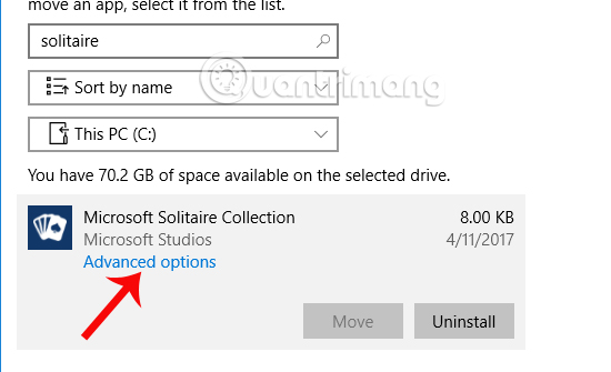 Cài đặt nâng cao game Solitaire Cài đặt nâng cao game Solitaire