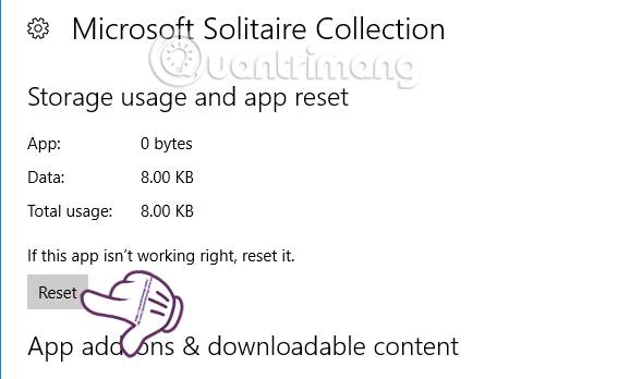 Thiết lập lại game Solitaire Thiết lập lại game Solitaire