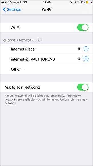 Tìm lựa chọn Ask to Join Network
