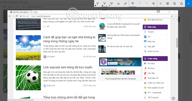 Ảnh chụp màn hình bằng Windows Ink Ảnh chụp màn hình bằng Windows Ink