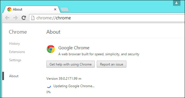Cập nhật trình duyệt Chrome