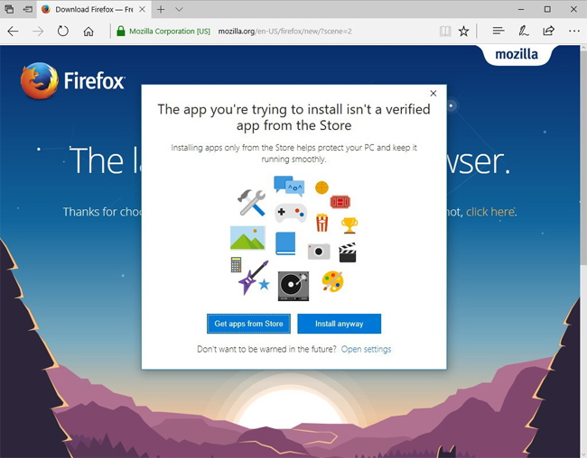 Thông báo khi cài ứng dụng từ nguồn khác Thông báo khi cài ứng dụng từ nguồn khác
