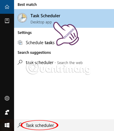 Nhấn chọn Task Scheduler Nhấn chọn Task Scheduler