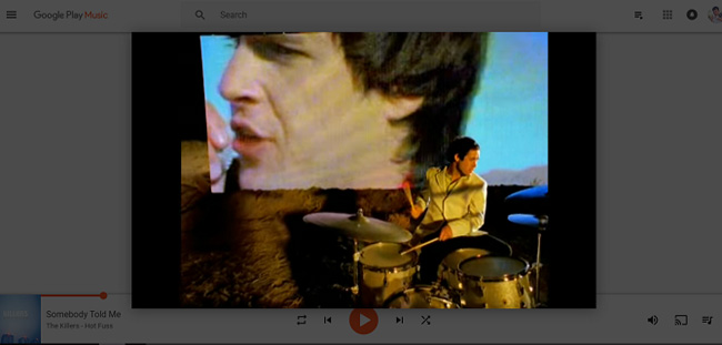 Video hiện ra giữa màn hình.