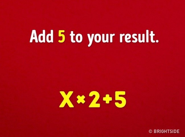 Cộng thêm 5 vào kết quả vừa tìm được. Cộng thêm 5 vào kết quả vừa tìm được.