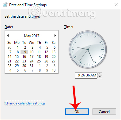 Đổi thời gian chuẩn trên Windows