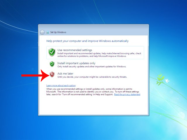 Các bước thiết lập trên Windows 7