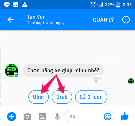 Chọn hãng bạn muốn đi 