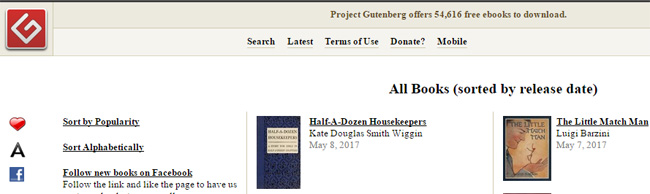 Tải ebook miễn phí từ Project Gutenberg Tải ebook miễn phí từ Project Gutenberg