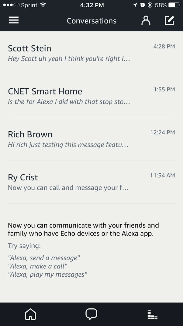 Alexa chuyển tin thoại sang văn bản