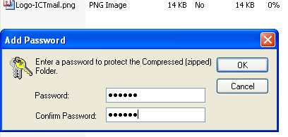 Tạo mật khẩu cho file nén 