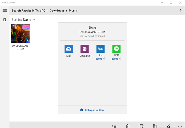 Chọn ứng dụng chia sẻ tập tin Chọn ứng dụng chia sẻ tập tin
