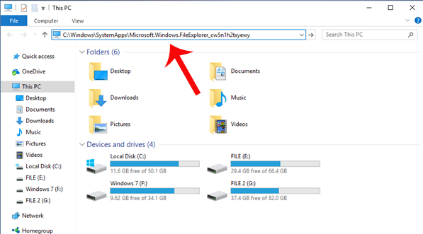 Truy cập thư mục File Explorer Truy cập thư mục File Explorer