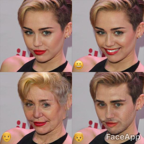 Ca sĩ Miley Cyrus trước và sau khi chỉnh sửa