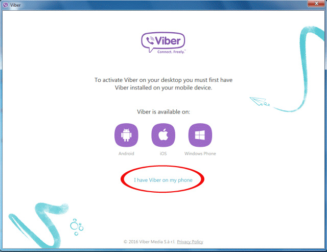 Màn hình thông báo lỗi To activate Viber trên máy tính