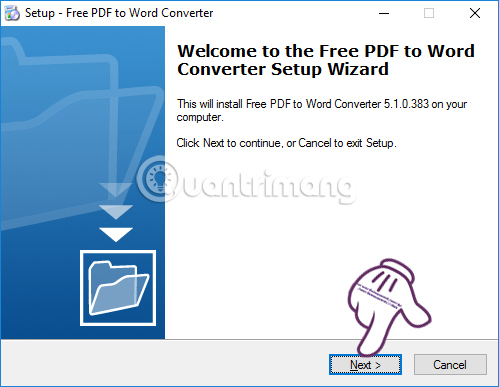 Cài đặt ứng dụng Free PDF to Word Converter