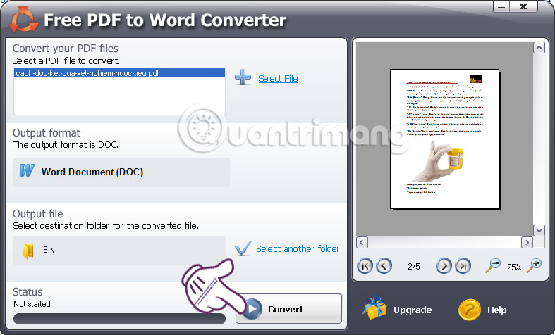 Mở file Word sau khi convert từ PDF