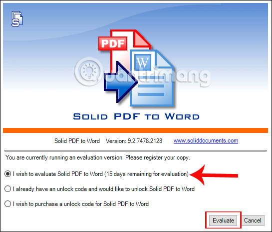Solid PDF to Word sử dụng thử trong 15 ngày