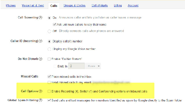 Kích hoạt tính năng ghi âm