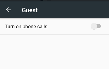 Bật hoặc tắt các cuộc gọi khi đang ở chế độ khách