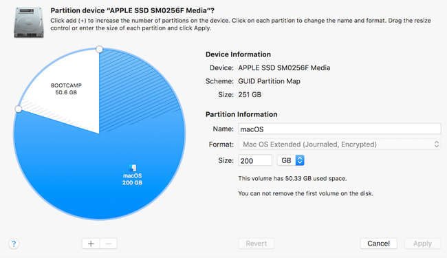 Biểu đồ phân vùng ổ đĩa trên macOS Biểu đồ phân vùng ổ đĩa trên macOS