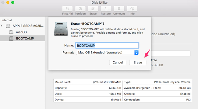 Xóa bỏ phân vùng trên macOS Xóa bỏ phân vùng trên macOS