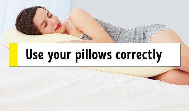 Sử dụng gối đúng cách trong khi ngủ