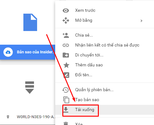 Tải file trên Google Drive 