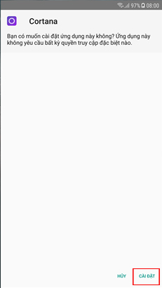 Trợ lý ảo Cortana trên Android